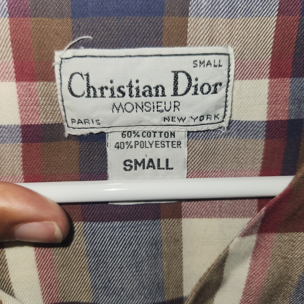 Vintage Christian Dior Monsieur Night Shirt Size Small - Picture 7 of 8